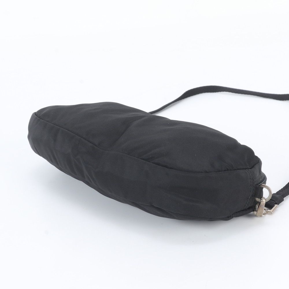 Prada White Tag Tessuto Nylon Triangle Logo Shoulder Bag — view 4