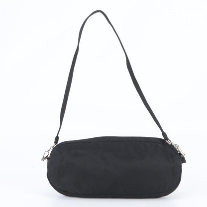 Prada White Tag Tessuto Nylon Triangle Logo Shoulder Bag — view 3