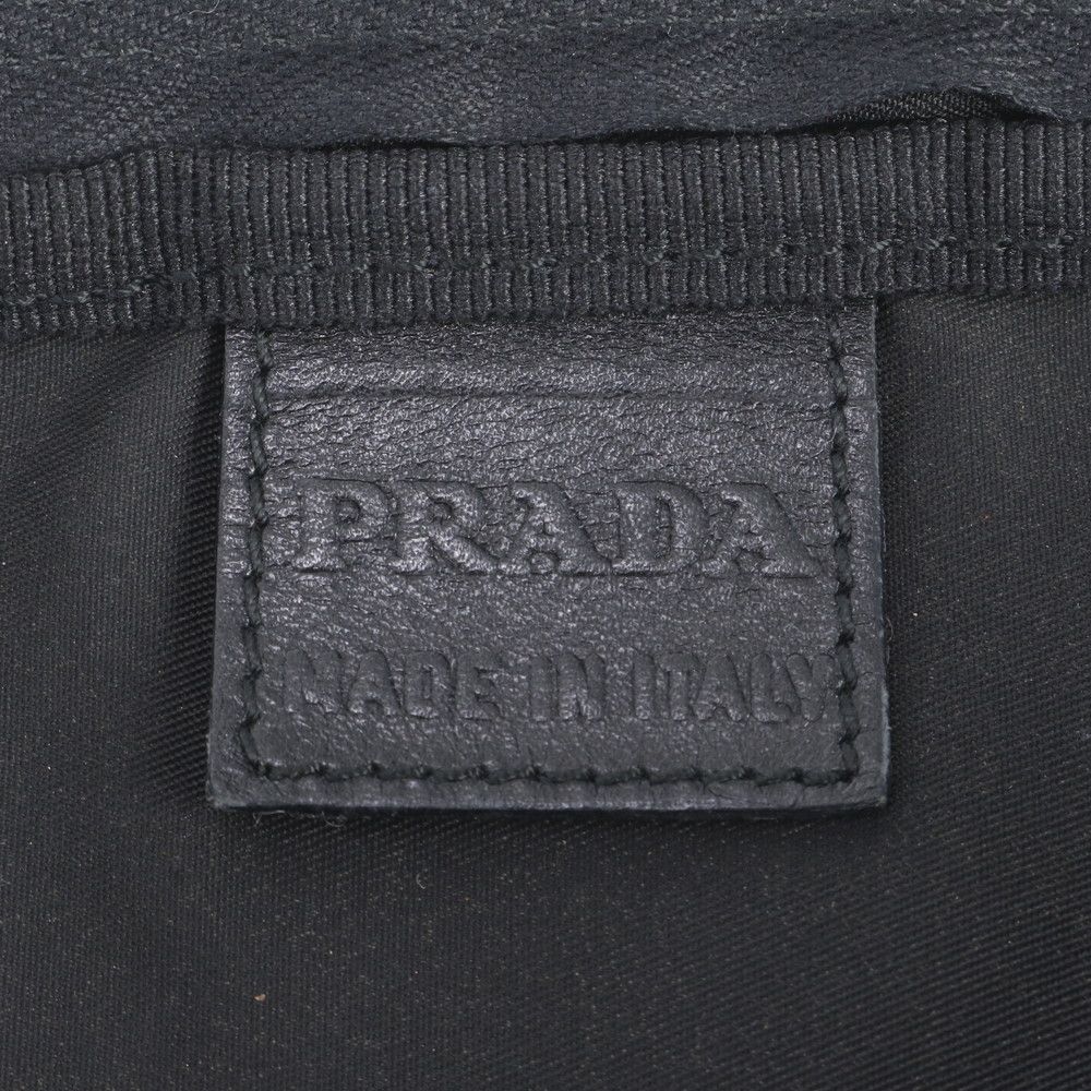 Prada White Tag Tessuto Nylon Triangle Logo Shoulder Bag — view 8
