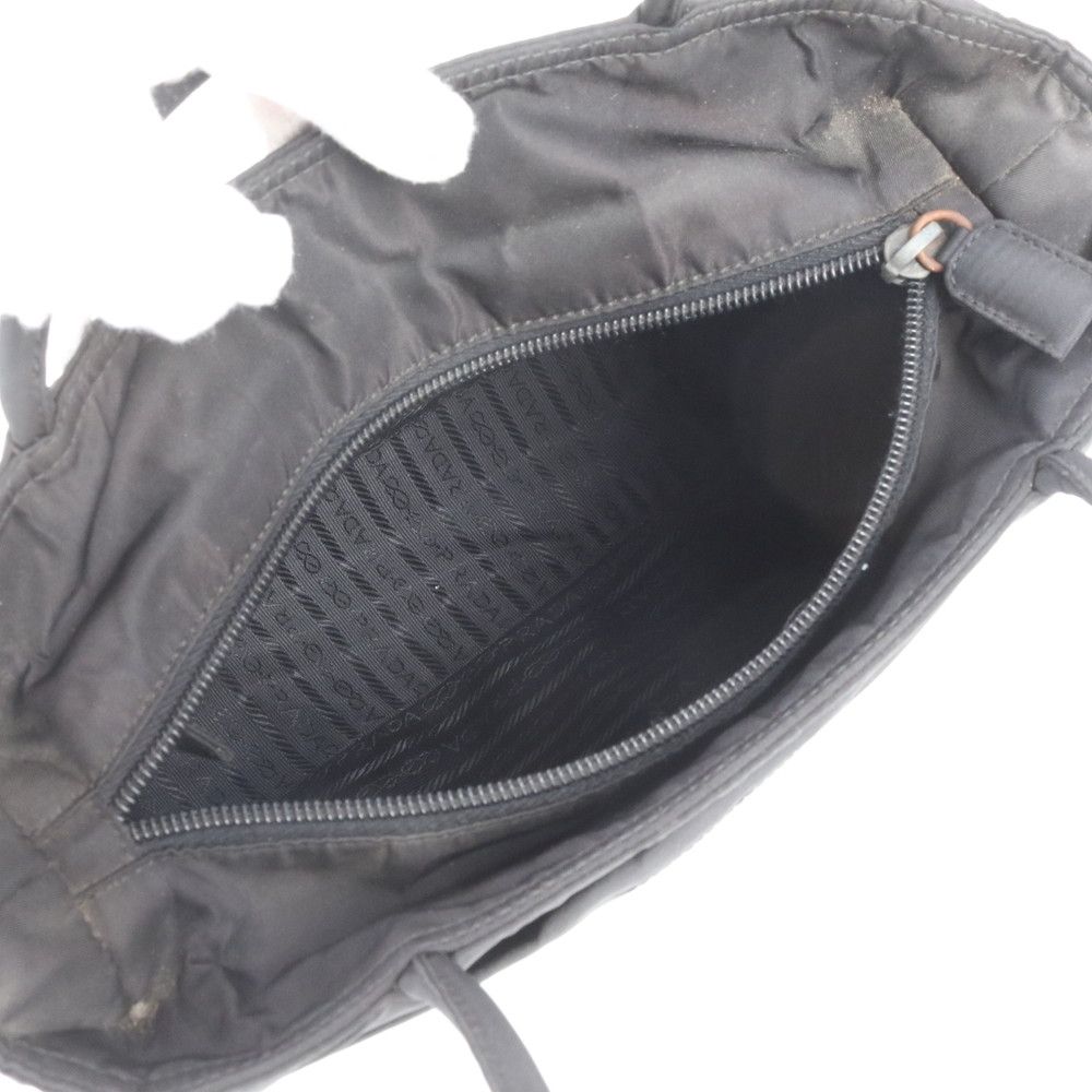 Prada White Tag Tessuto Nylon Triangle Logo Tote — view 7