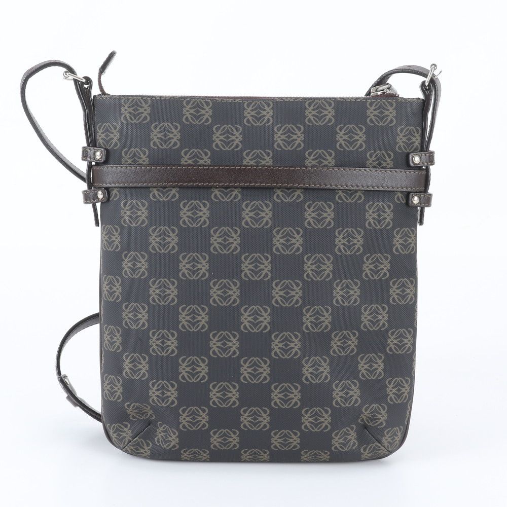 Loewe Anagram Repeat Leather Shoulder Bag Crossbody Brown — view 3