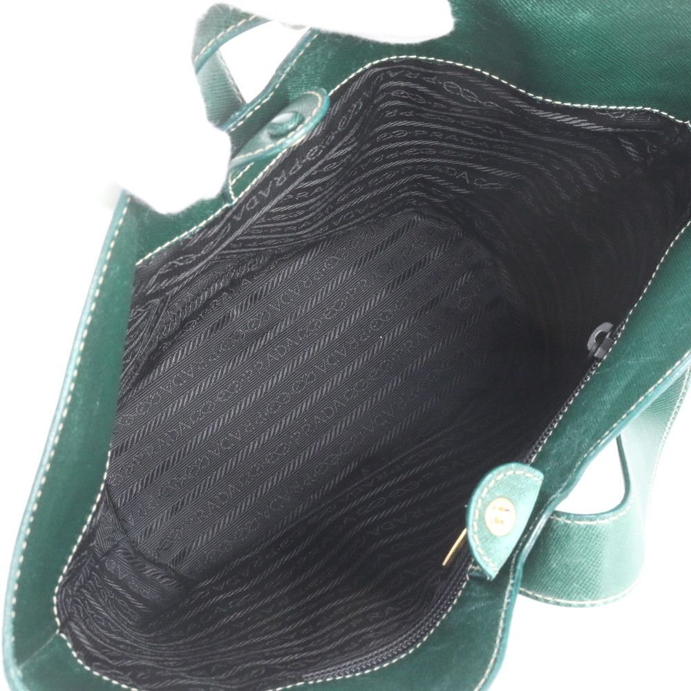 Prada Leather Handbag Green — view 7