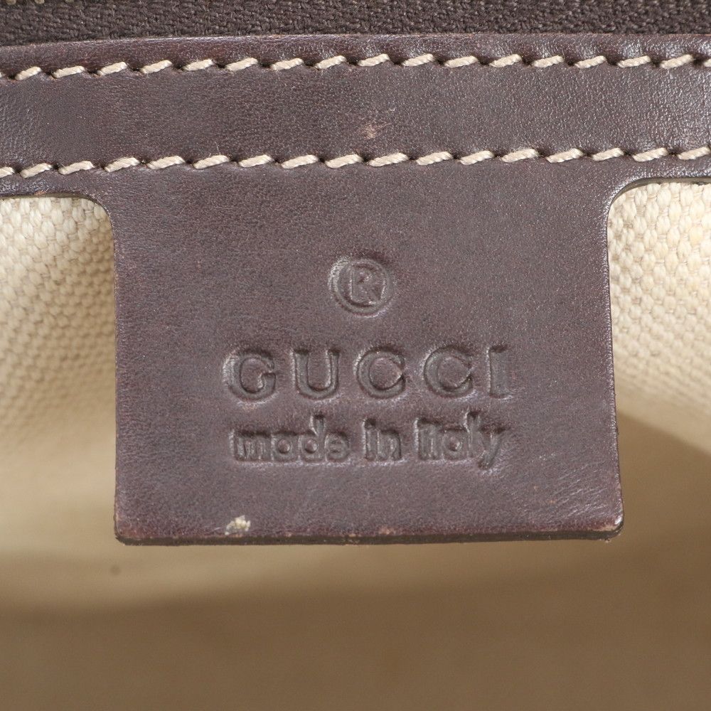 Gucci GG Canvas Lovely Heart Tote Shoulder Hand Leather — view 8