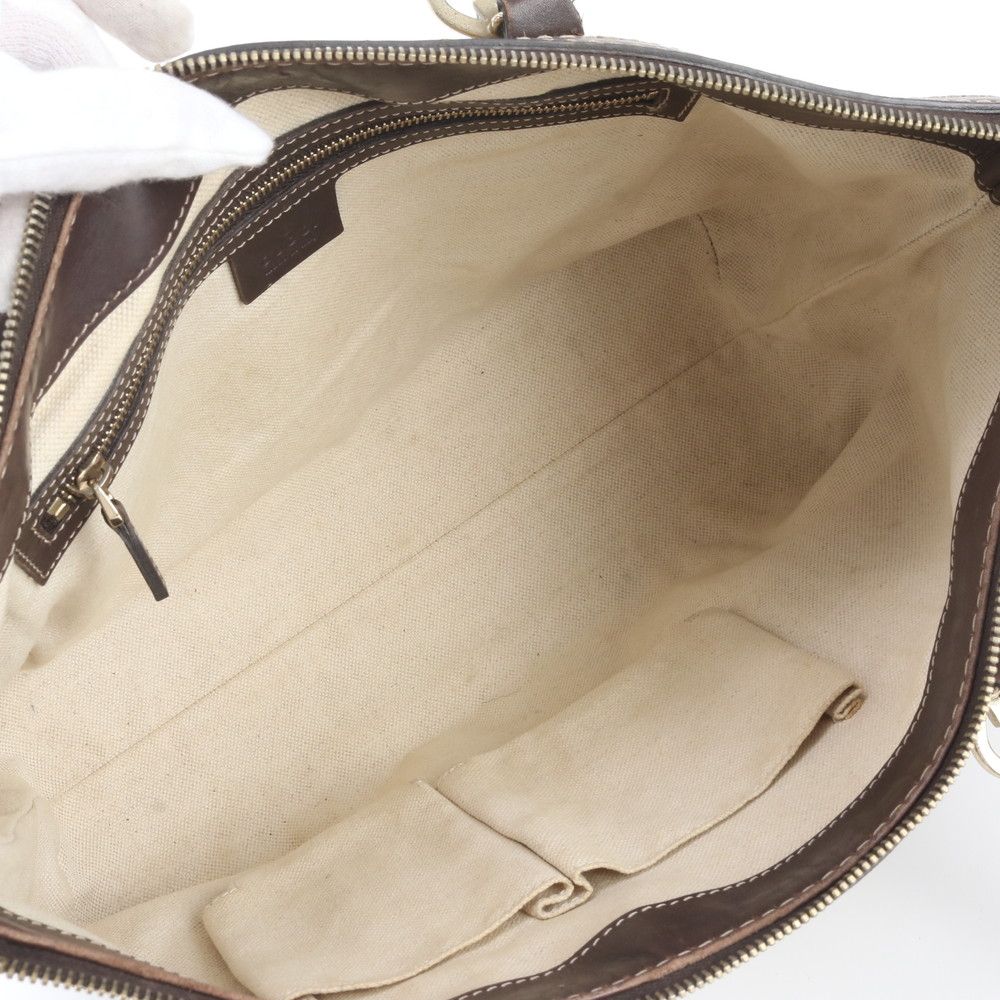 Gucci GG Canvas Lovely Heart Tote Shoulder Hand Leather — view 7