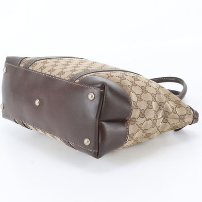 Gucci GG Canvas Lovely Heart Tote Shoulder Hand Leather — view 4