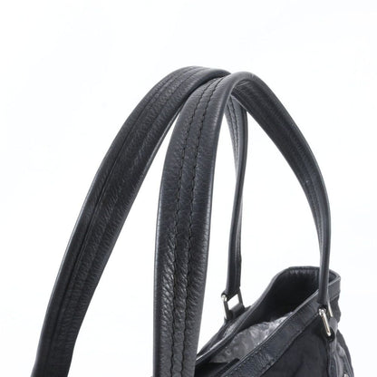 Gucci GG Nylon Leather Tote Shoulder Hand Black — view 2