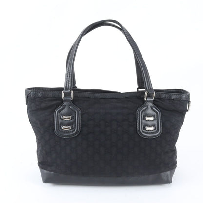 Gucci GG Nylon Leather Tote Shoulder Hand Black — view 3