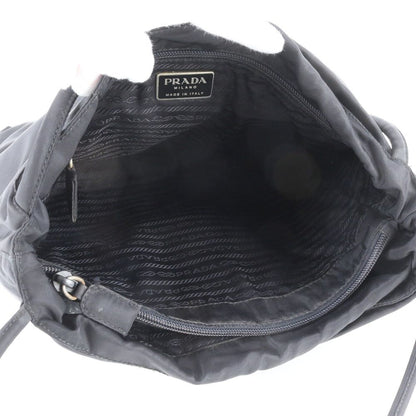 Prada Tessuto Nylon Triangle Logo Tote Shoulder Hand Black — view 7
