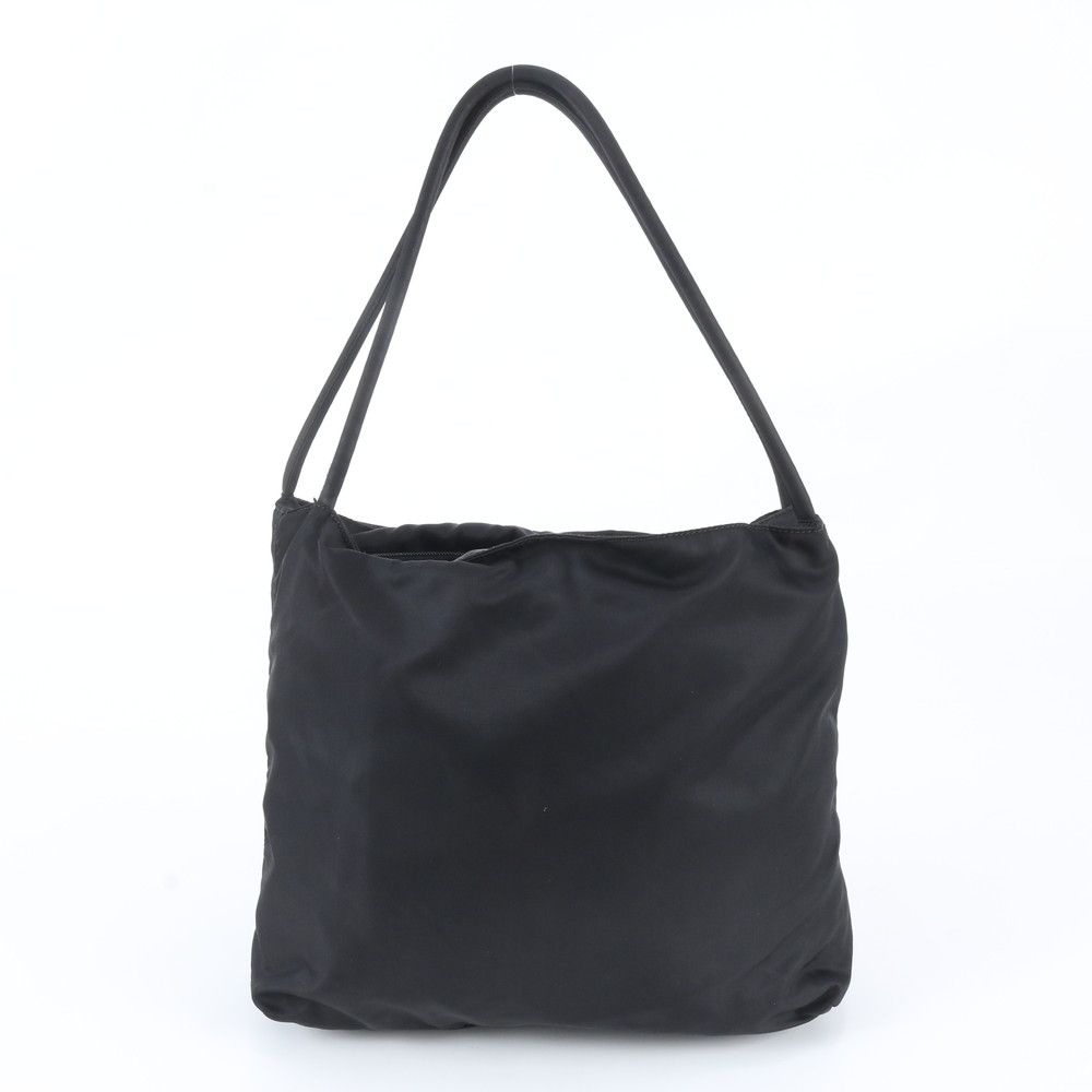 Prada Tessuto Nylon Triangle Logo Tote Shoulder Hand Black — view 3