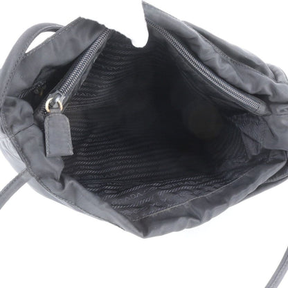 Prada Tessuto Nylon Triangle Logo Tote Shoulder Hand Black — view 8