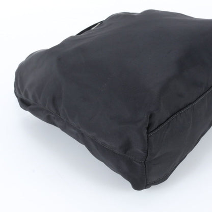 Prada Tessuto Nylon Triangle Logo Tote Shoulder Hand Black — view 6