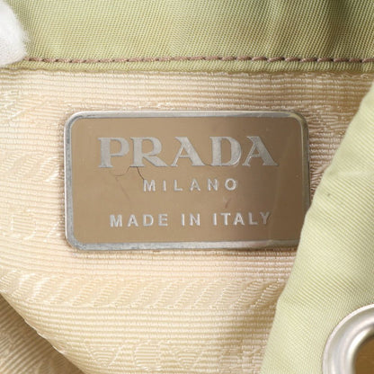 Prada White Tag Tessuto Nylon Triangle Logo Leather Backpack Shoulder Bag — view 7