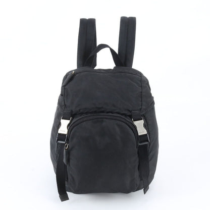 Prada Tessuto Nylon Triangle Logo Backpack Black