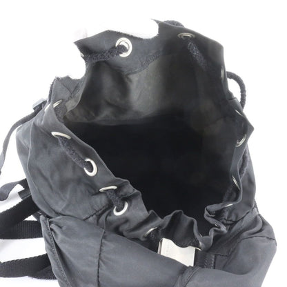 Prada Tessuto Nylon Triangle Logo Backpack Black — view 7