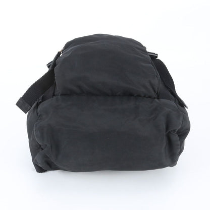 Prada Tessuto Nylon Triangle Logo Backpack Black — view 5