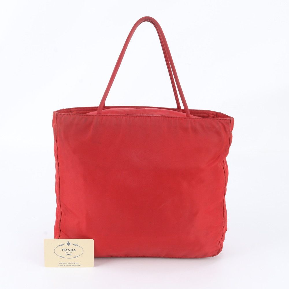 Prada Tessuto Nylon Triangle Logo Handbag Tote