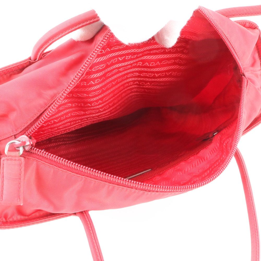 Prada Tessuto Nylon Triangle Logo Handbag Tote — view 7