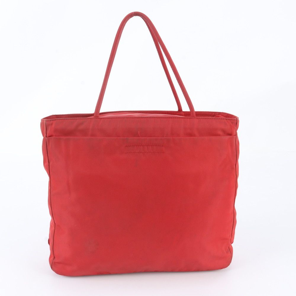 Prada Tessuto Nylon Triangle Logo Handbag Tote — view 3