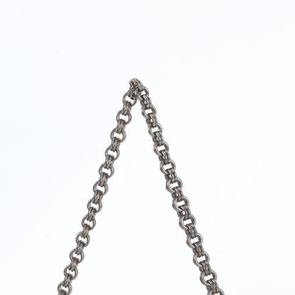Prada Metal Plate Leather Chain Bag Shoulder Hand Black — view 2