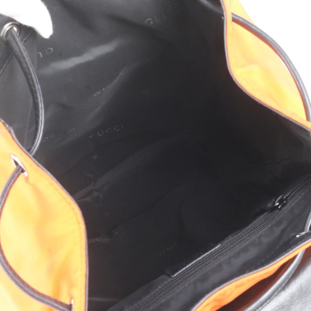 Gucci Leather Nylon Backpack Shoulder Bag — view 7