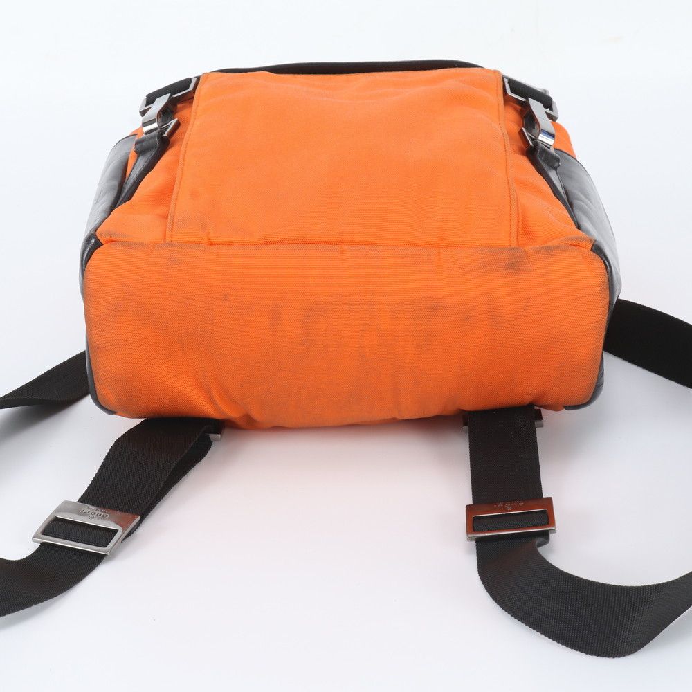 Gucci Leather Nylon Backpack Shoulder Bag — view 6