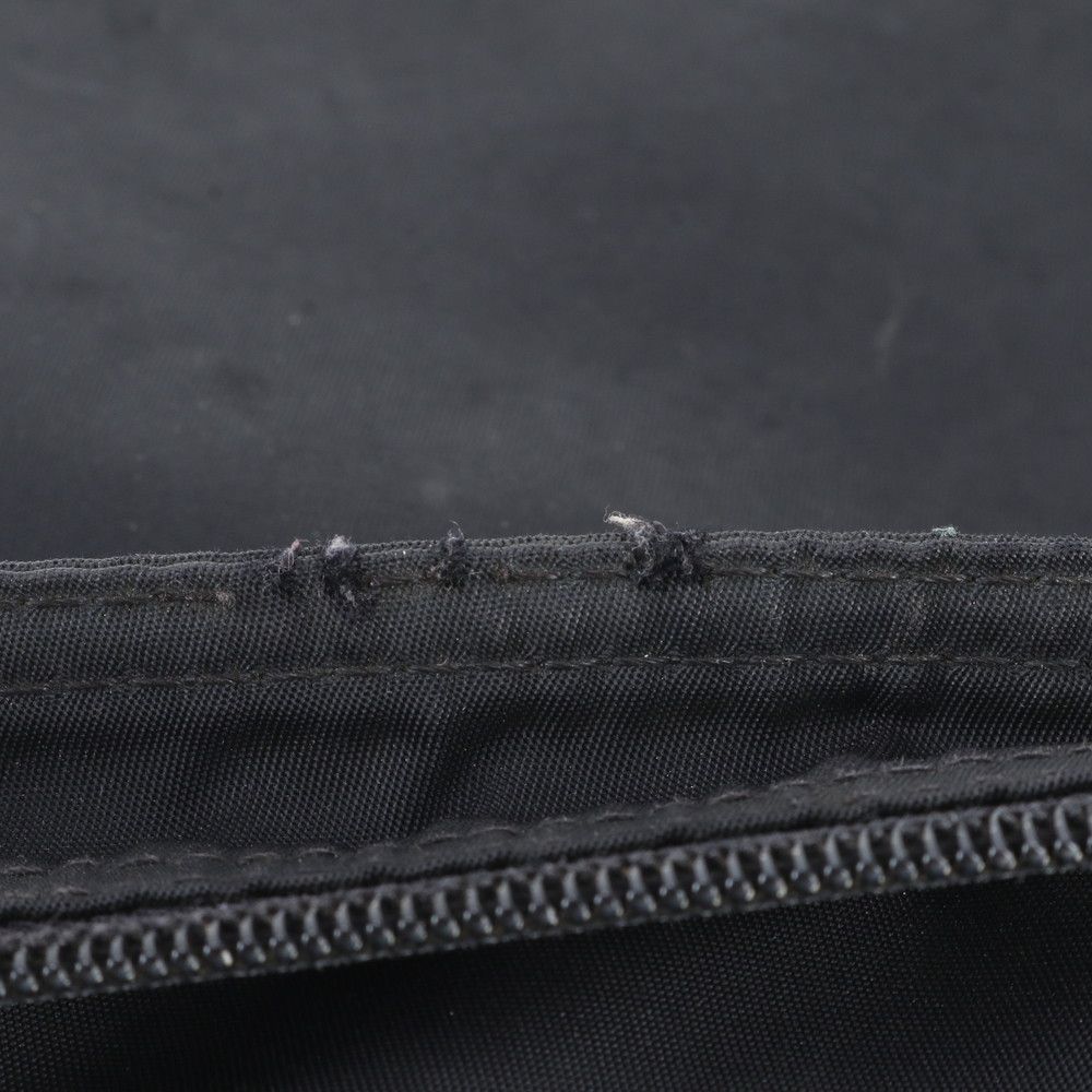 Prada White Tag Tessuto Nylon Triangle Logo Leather Shoulder Bag — view 8