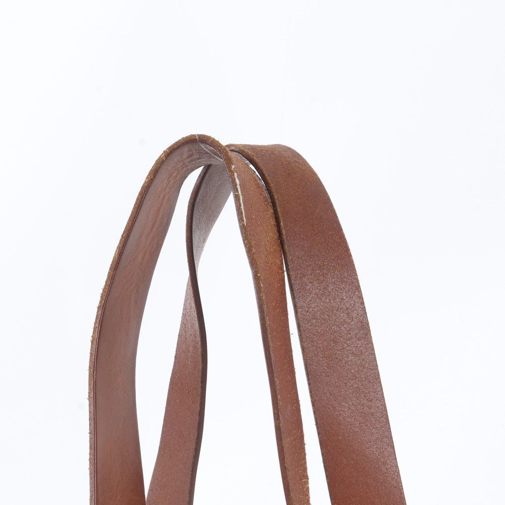 Miu Miu Leather Canvas Tote Shoulder Hand Brown — view 2