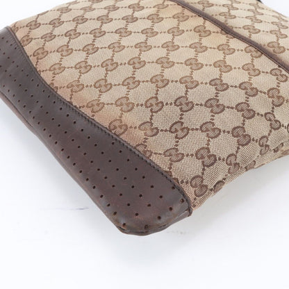 Gucci GG Canvas Leather Shoulder Bag Crossbody Messenger Business — view 4