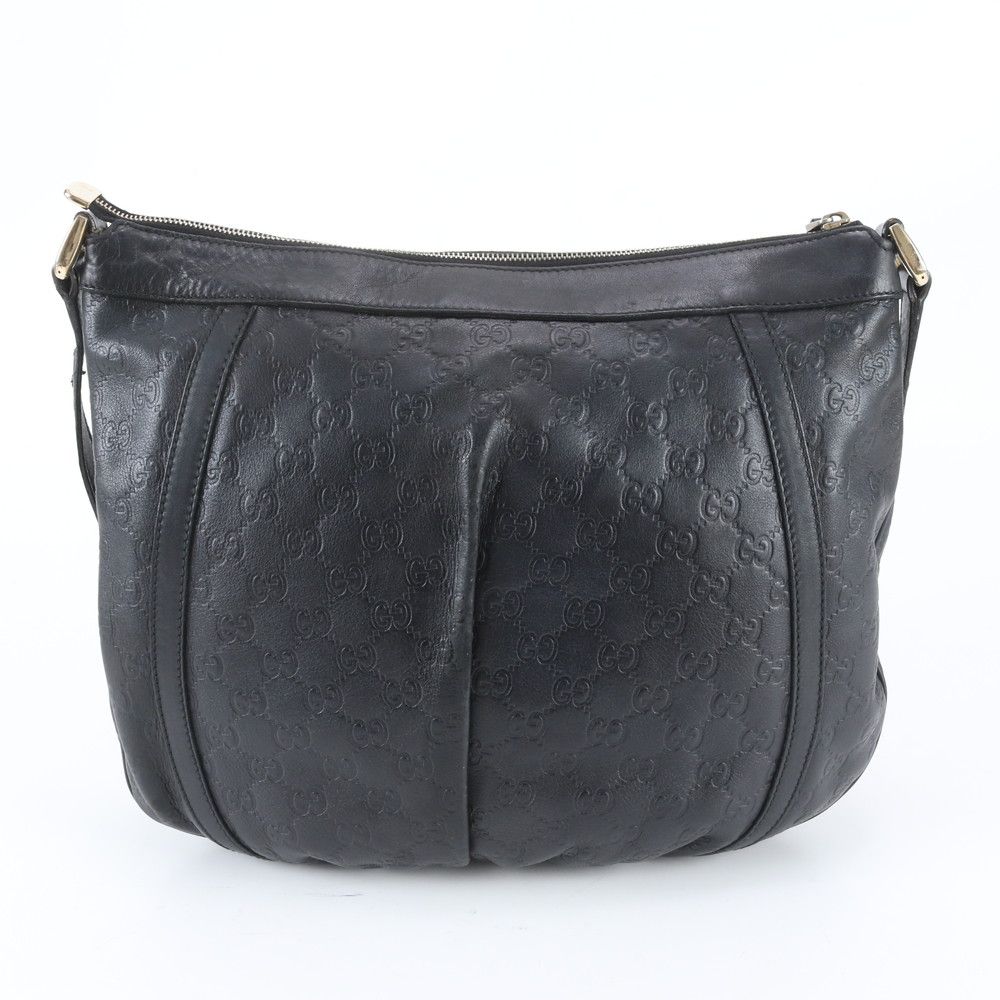 Gucci Guccissima Abbey Leather Shoulder Bag Crossbody Black — view 3