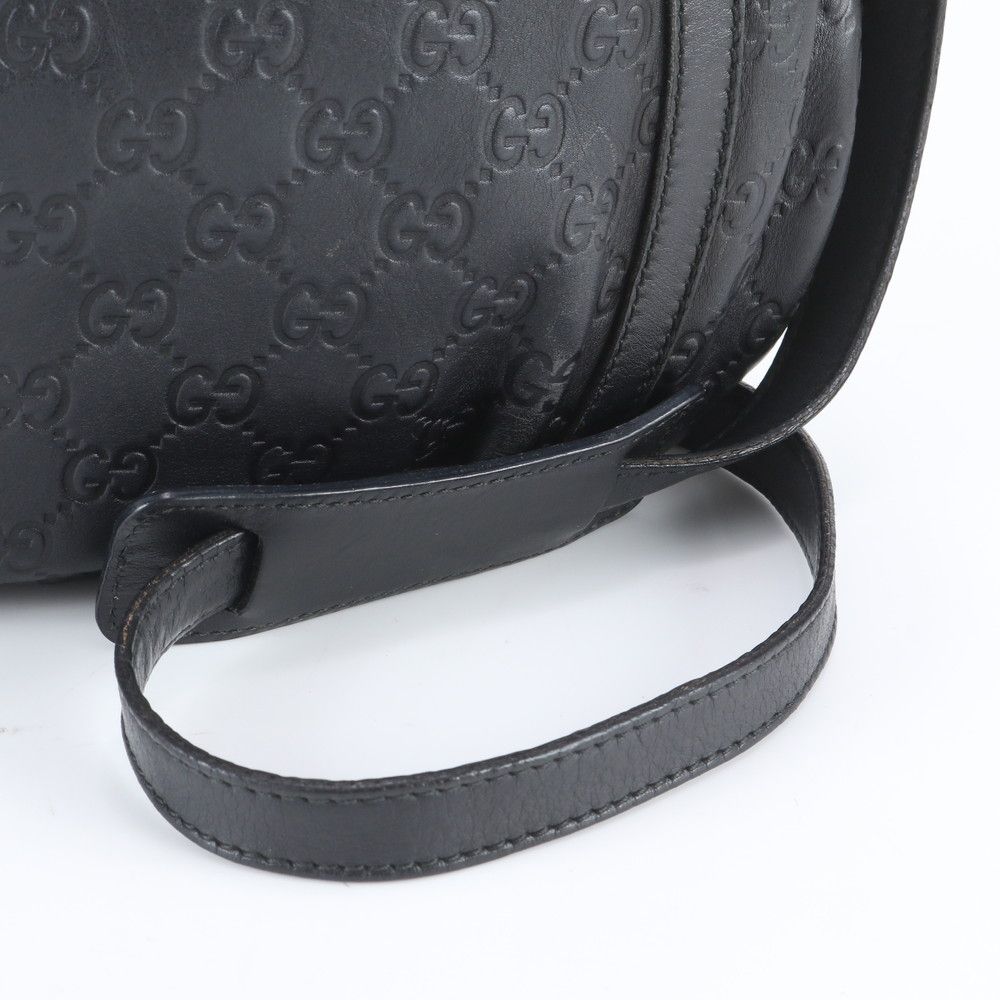 Gucci Guccissima Abbey Leather Shoulder Bag Crossbody Black — view 2