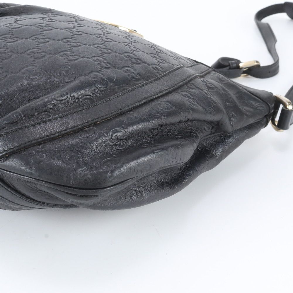 Gucci Guccissima Abbey Leather Shoulder Bag Crossbody Black — view 4