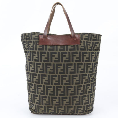 Fendi Zucca Leather Canvas Tote Shoulder Business — view 3