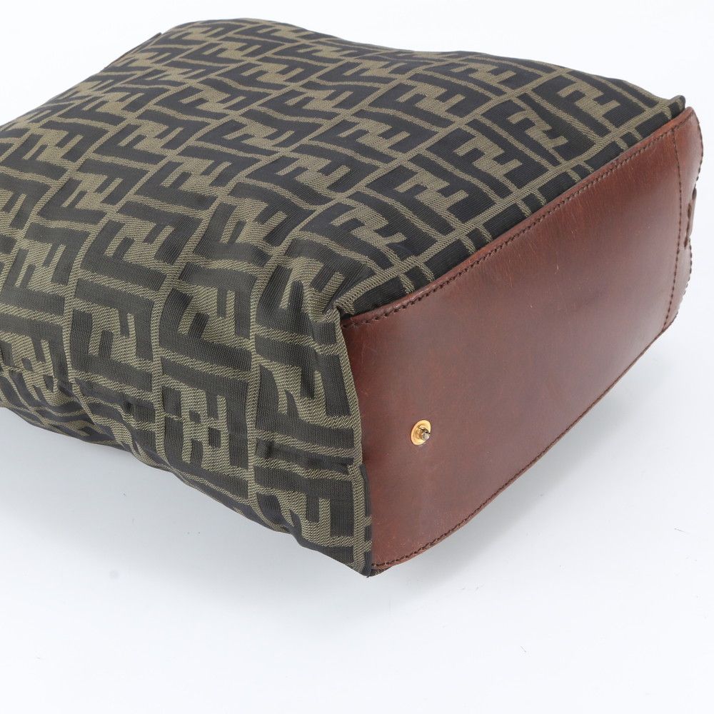 Fendi Zucca Leather Canvas Tote Shoulder Business — view 5