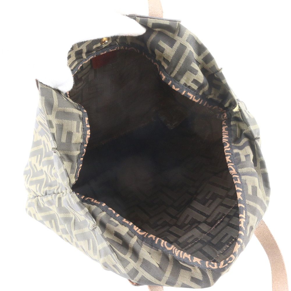 Fendi Zucca Leather Canvas Tote Shoulder Business — view 7