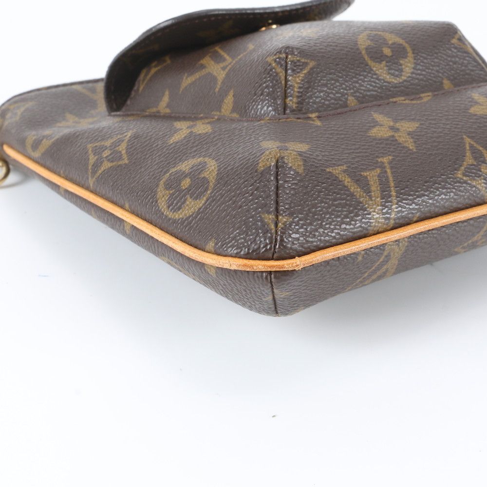 Louis Vuitton Monogram Partition Leather Pouch Clutch Mini Bag — view 6