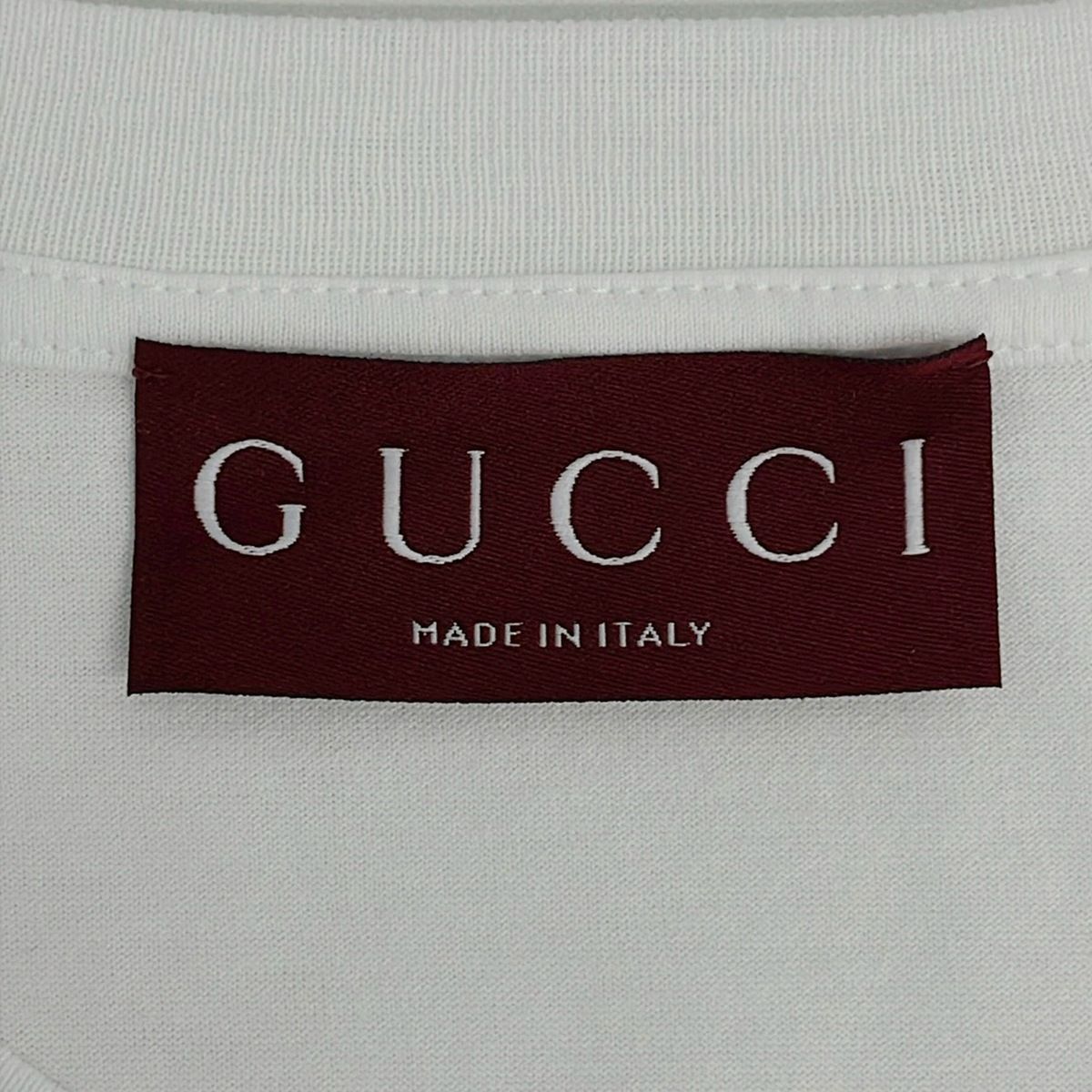 Gucci Short Sleeve T-Shirt White Crew Neck Rhinestone XS — view 3