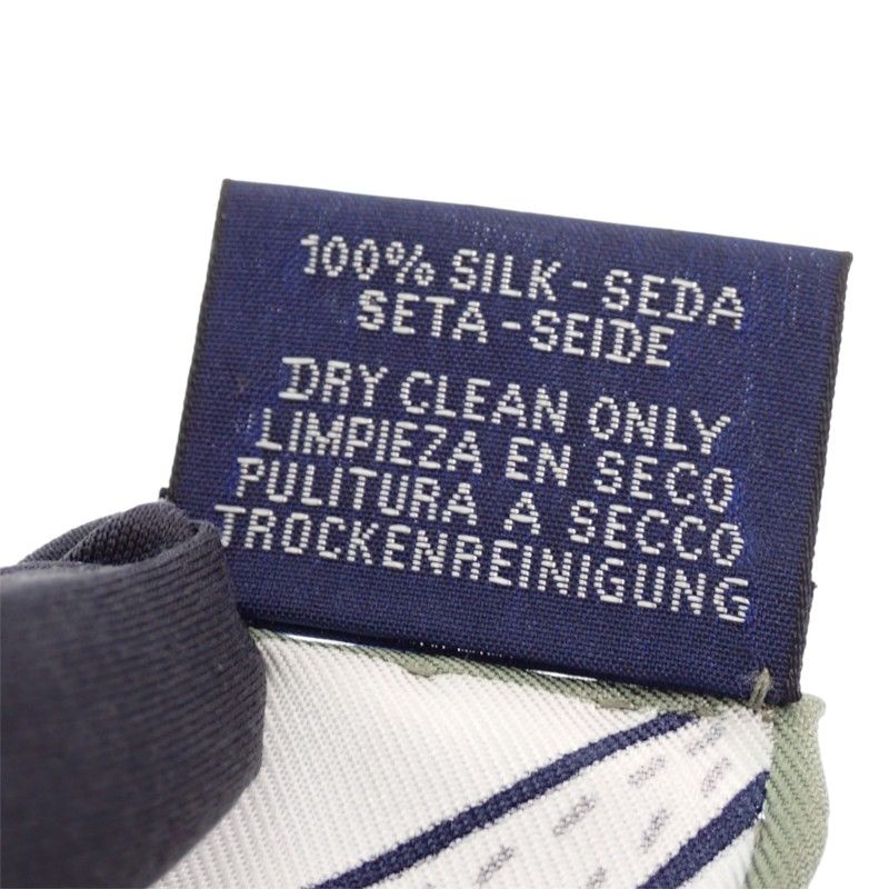 Hermes Carre 90 Bagage Silk Gray Clair Vert Multicolor Scarf — view 8