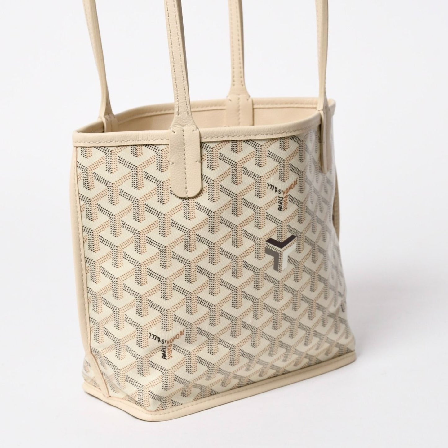 Goyard Tote Anjou Mini Ivory Sand Black Brown Reversible — view 5