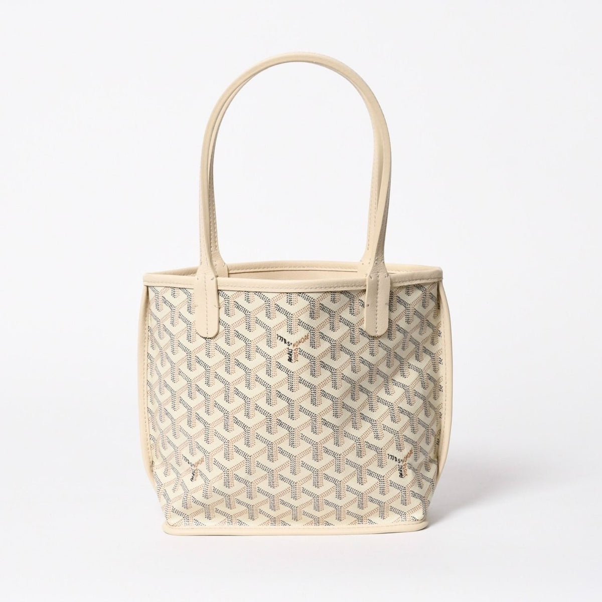Goyard Tote Anjou Mini Ivory Sand Black Brown Reversible