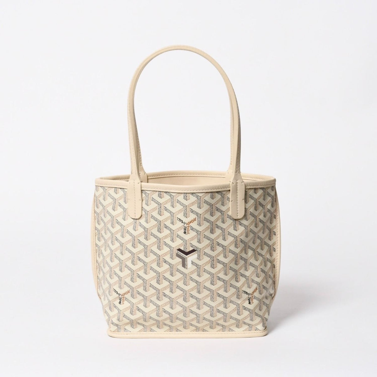 Goyard Tote Anjou Mini Ivory Sand Black Brown Reversible — view 2