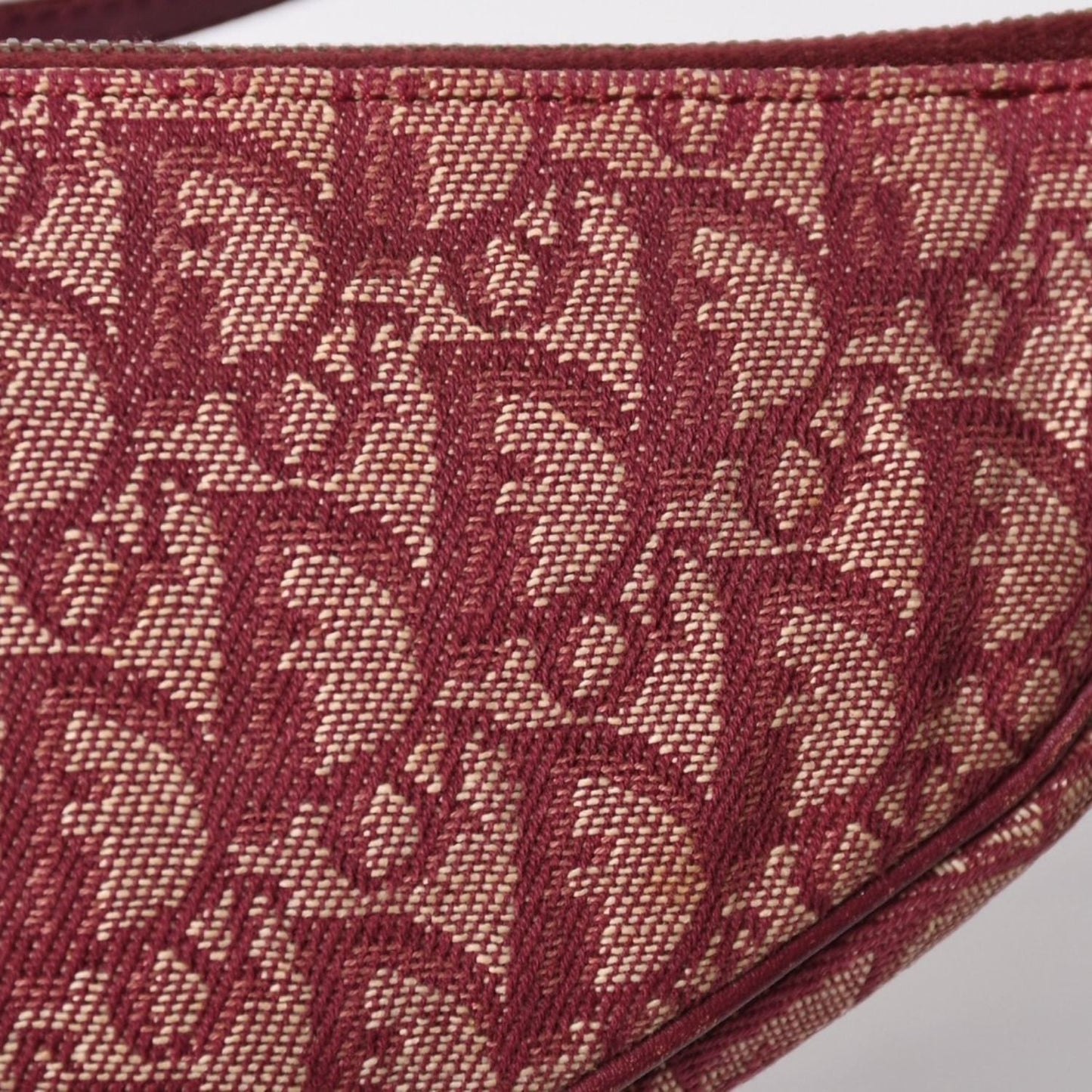 Dior Saddle Bag Trotter Red All Over Print Cotton Canvas — view 6