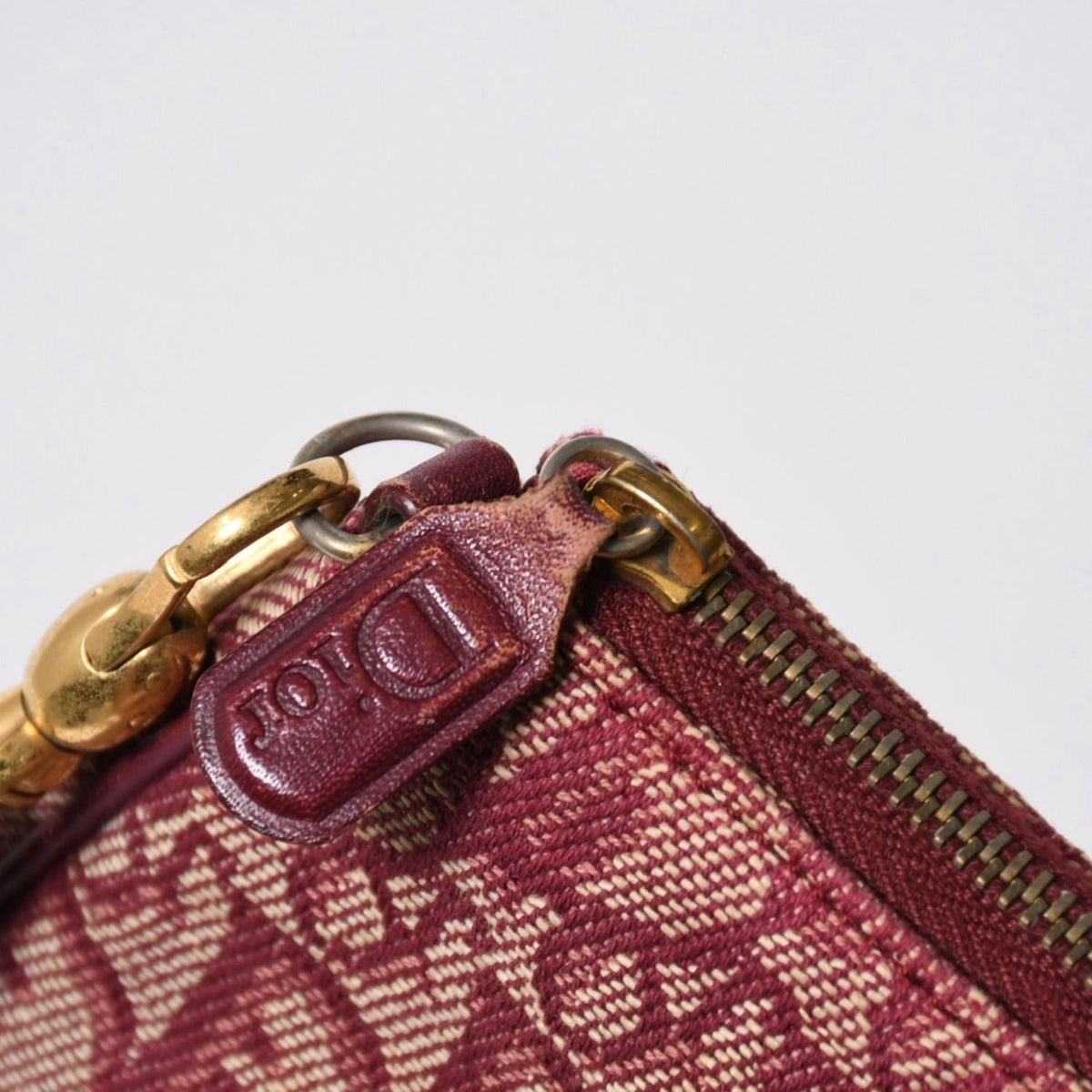 Dior Saddle Bag Trotter Red All Over Print Cotton Canvas — view 8