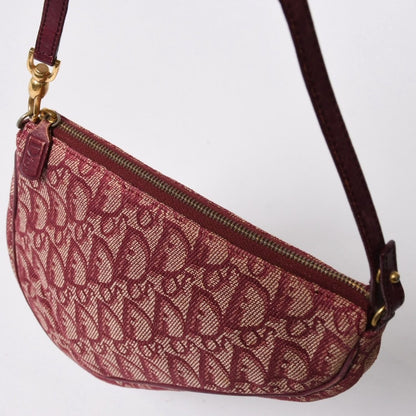 Dior Saddle Bag Trotter Red All Over Print Cotton Canvas — view 7