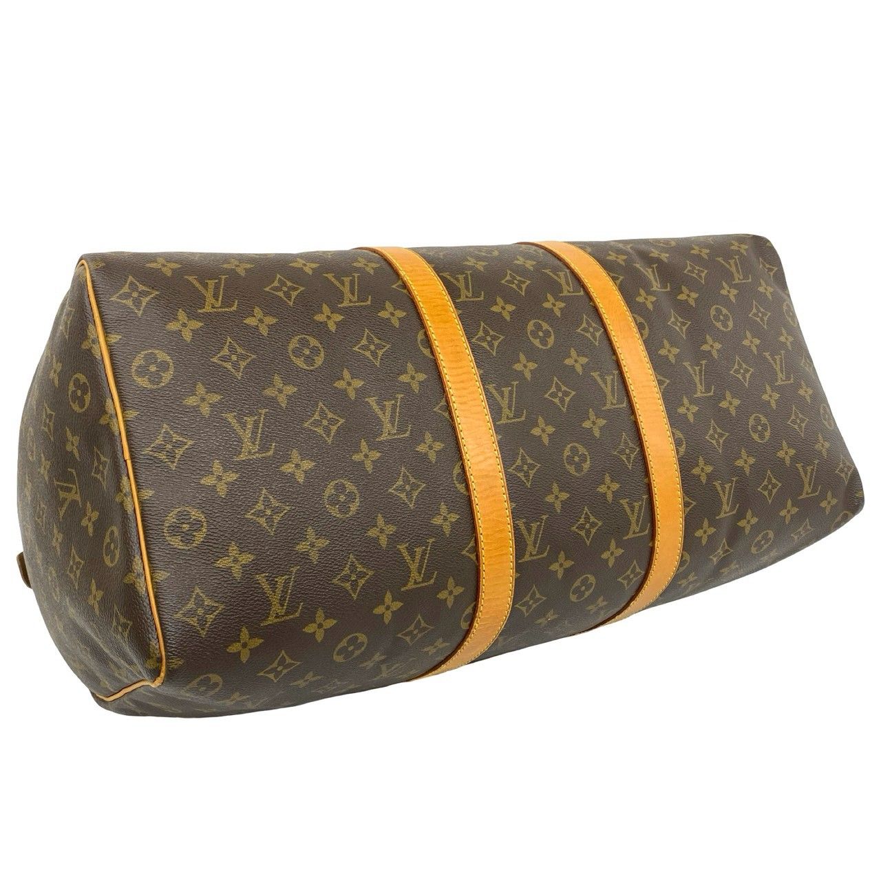 Louis Vuitton Vintage Keepall 50 Monogram Leather Boston Bag Brown — view 7