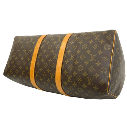 Louis Vuitton Vintage Keepall 50 Monogram Leather Boston Bag Brown — view 8