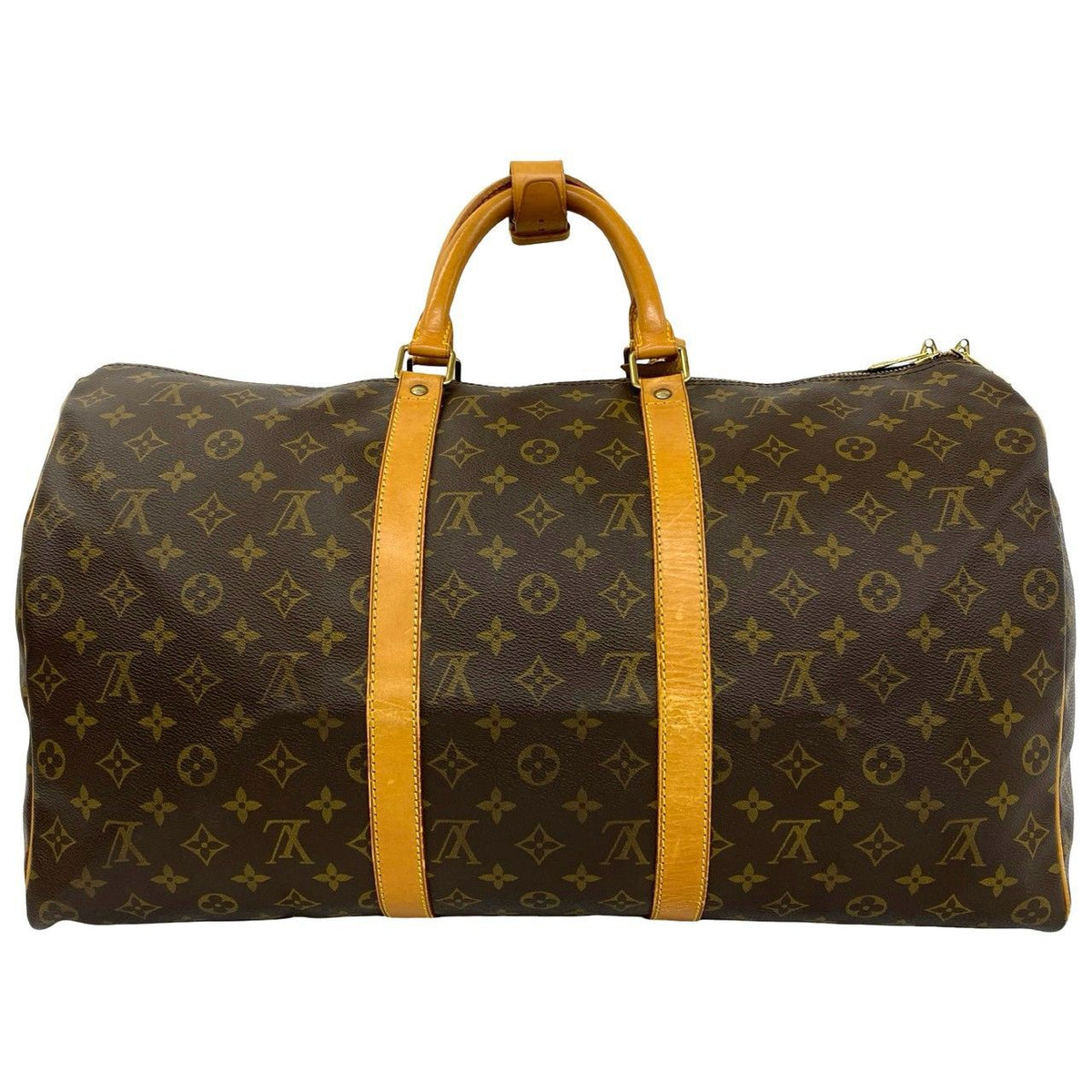 Louis Vuitton Vintage Keepall 50 Monogram Leather Boston Bag Brown — view 3