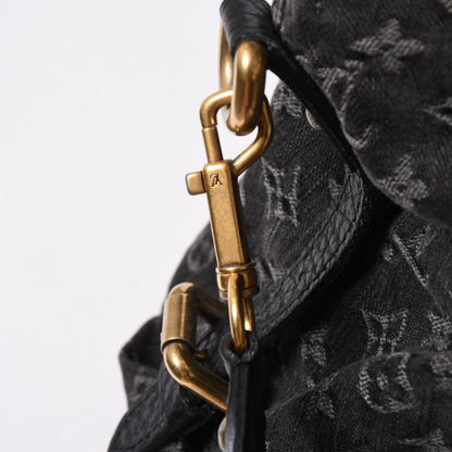 Louis Vuitton Handbag Monogram Denim Neo Cabby GM Black Leather 2-Way — view 6
