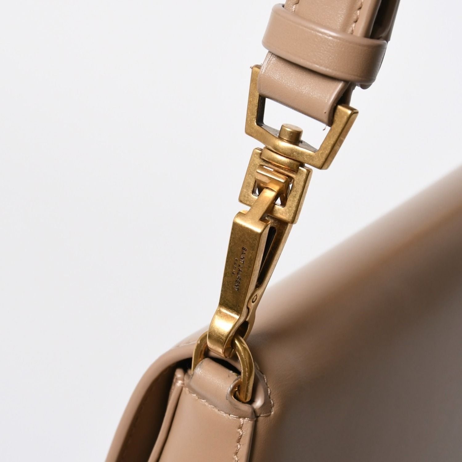 Saint Laurent Paris Voltaire Mini Bag Beige Leather Gold — view 5