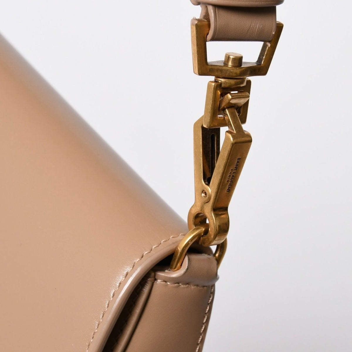 Saint Laurent Paris Voltaire Mini Bag Beige Leather Gold — view 6