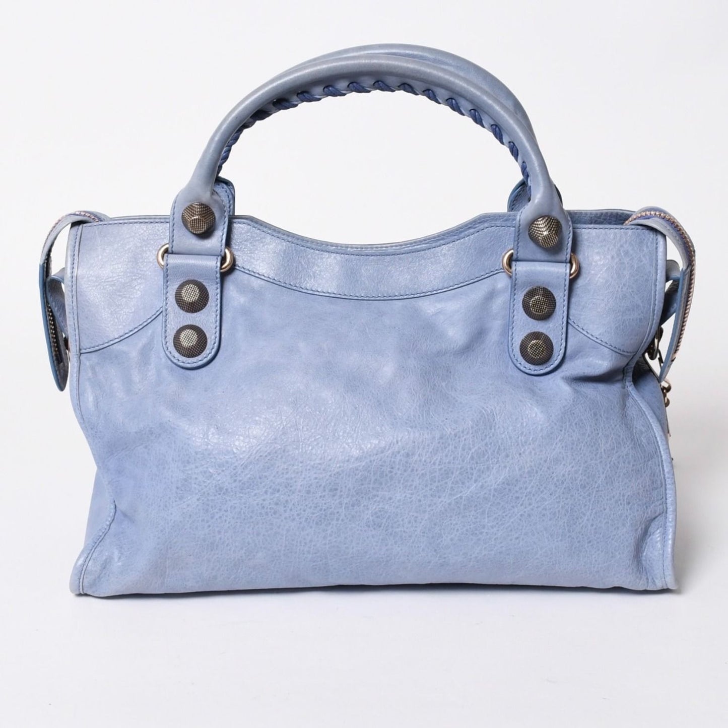 Balenciaga Giant City Handbag Light Blue Rose Gold 2-Way Lambskin — view 2